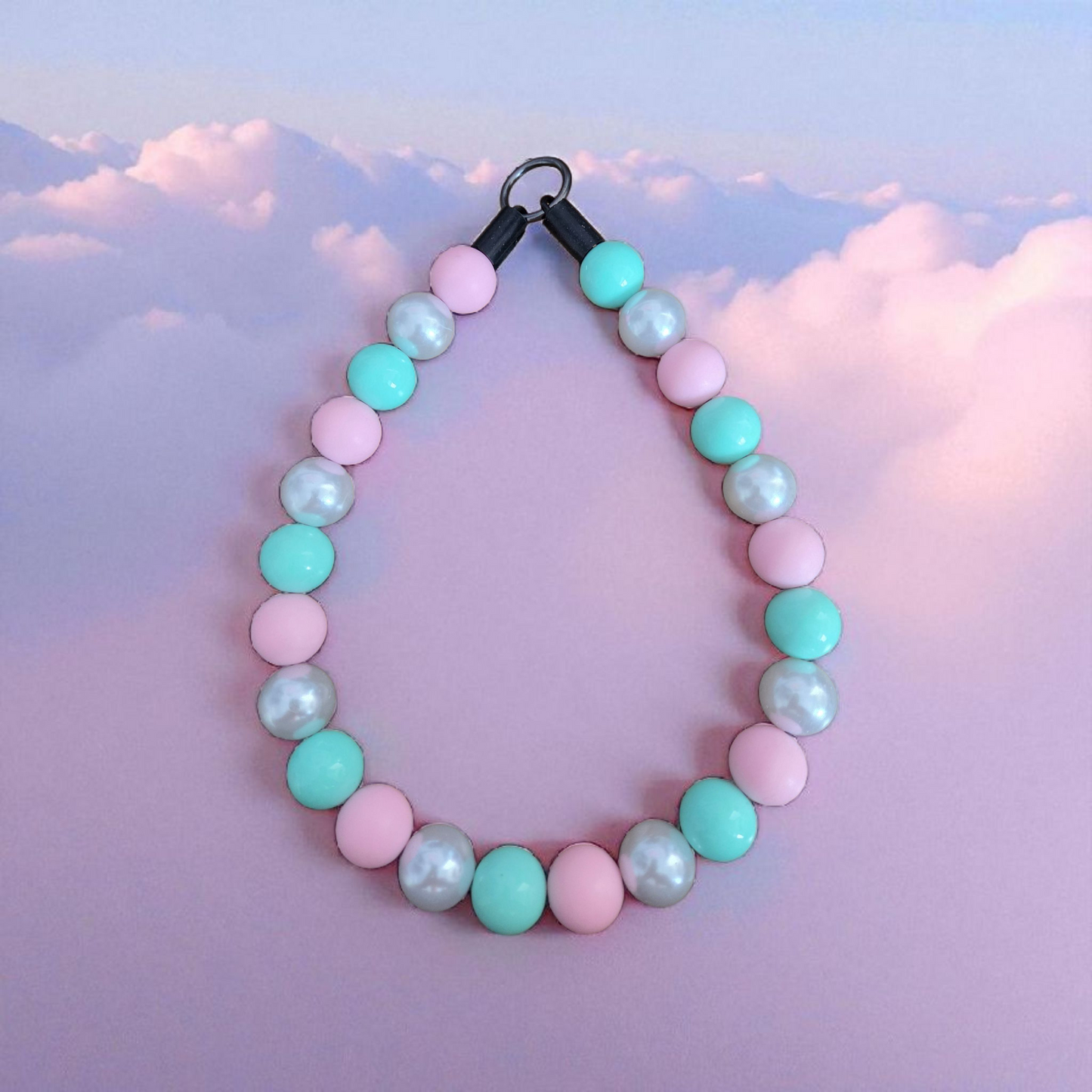 Nala's Dream Beaded Dog Collar β Iridescent Handmade Pet Necklace β Sparkly Custom Collar for Small to Large Dogs
