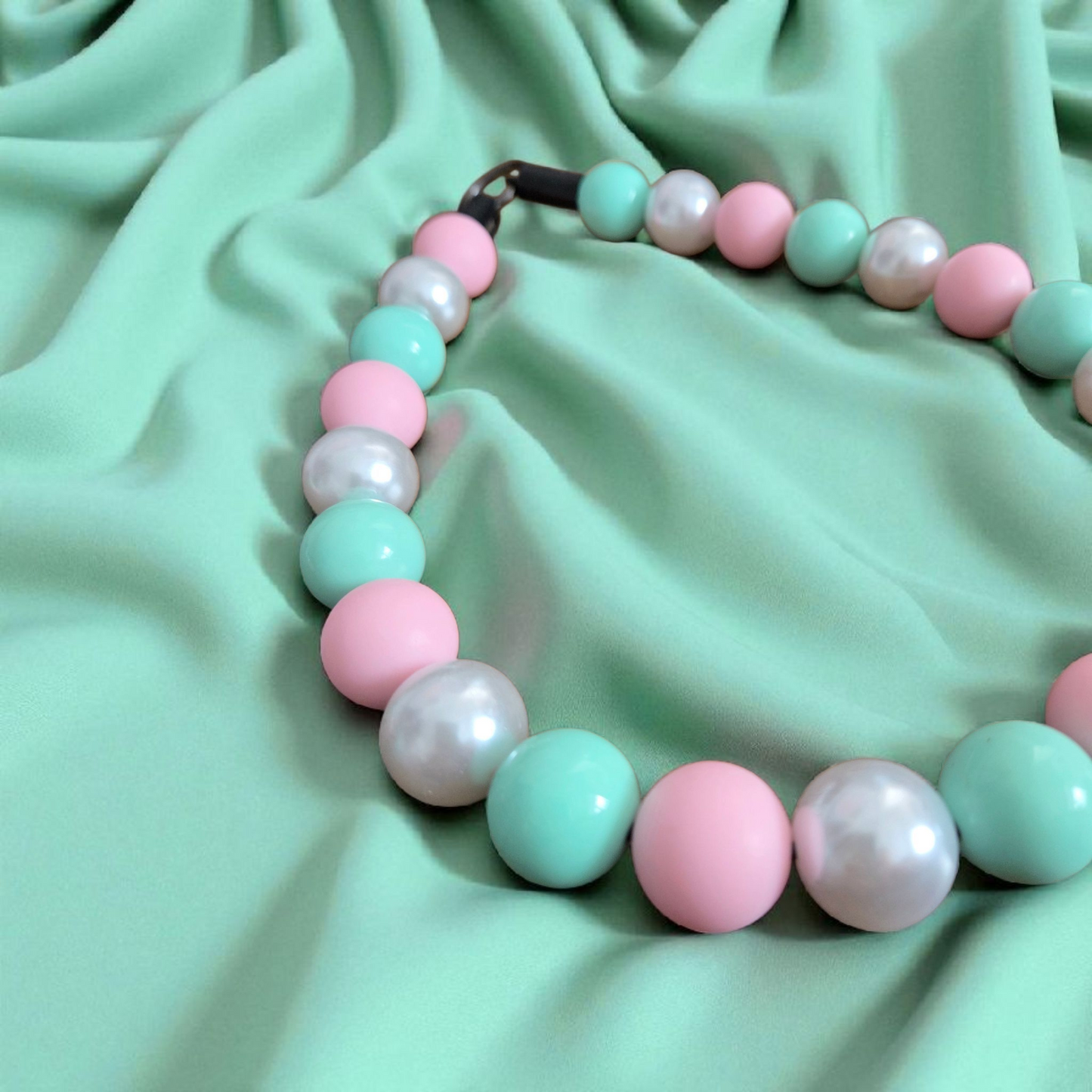 Nala's Dream Beaded Dog Collar β Iridescent Handmade Pet Necklace β Sparkly Custom Collar for Small to Large Dogs