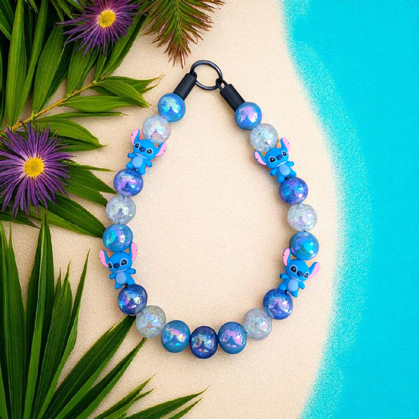 Stitch Beaded Dog Collar β Handmade Pet Necklace β Cute Custom Collar for All Size Dogs
