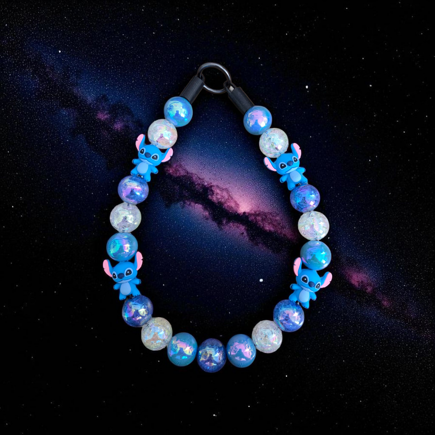 Stitch Beaded Dog Collar β Handmade Pet Necklace β Cute Custom Collar for All Size Dogs