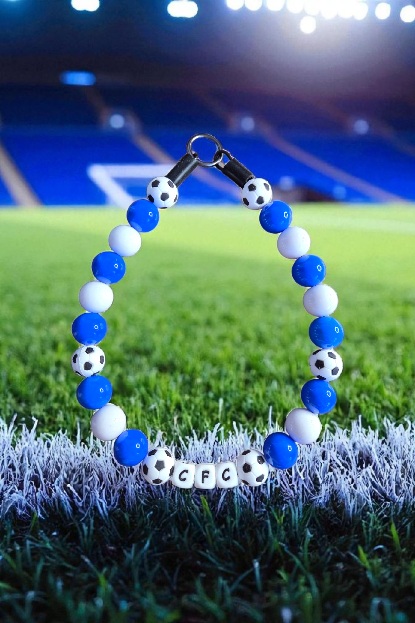 Football Team Dog Collar – Custom Colours & Beads – Handmade Pet Necklace – Custom Collar for All Size Dogs
