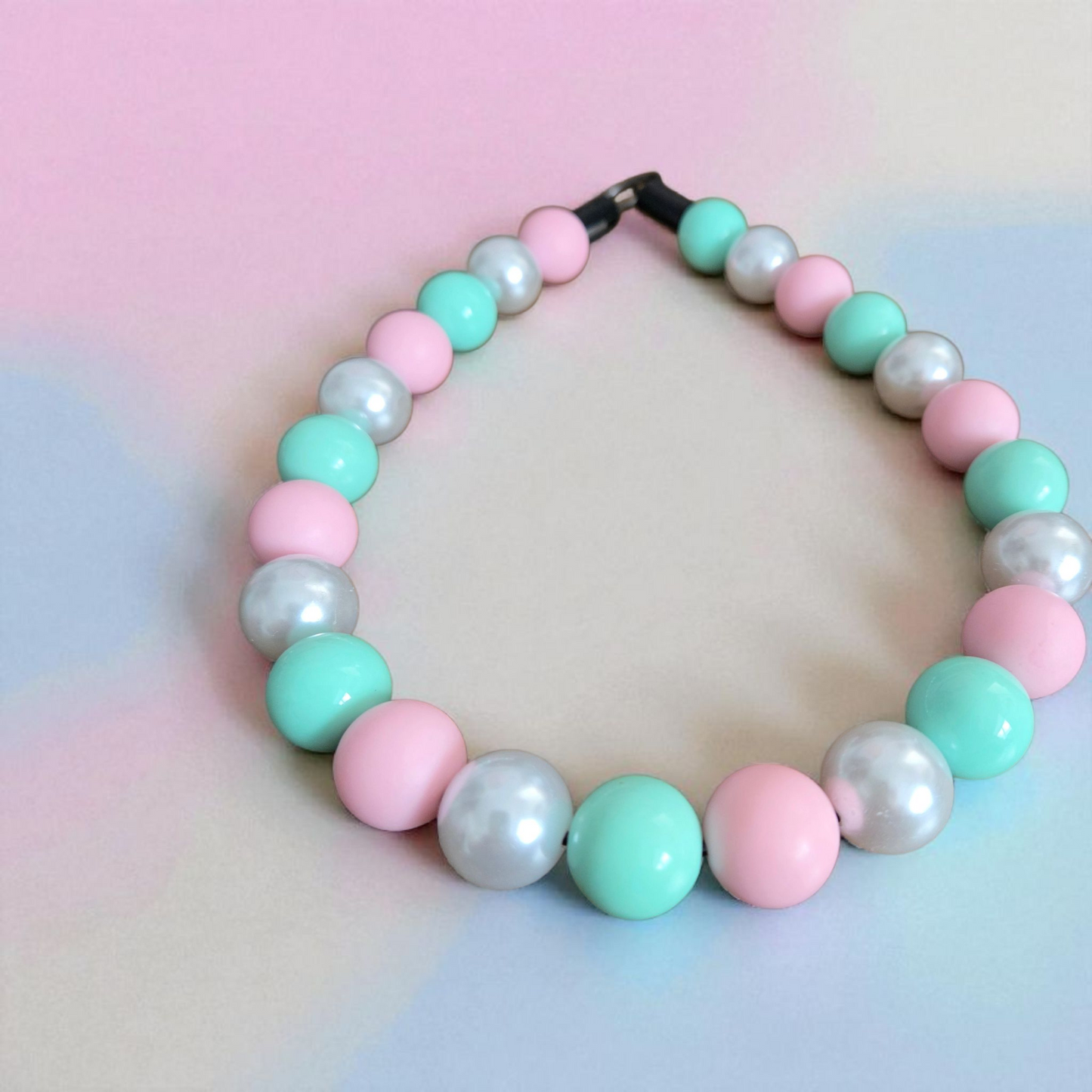 Nala's Dream Beaded Dog Collar β Iridescent Handmade Pet Necklace β Sparkly Custom Collar for Small to Large Dogs