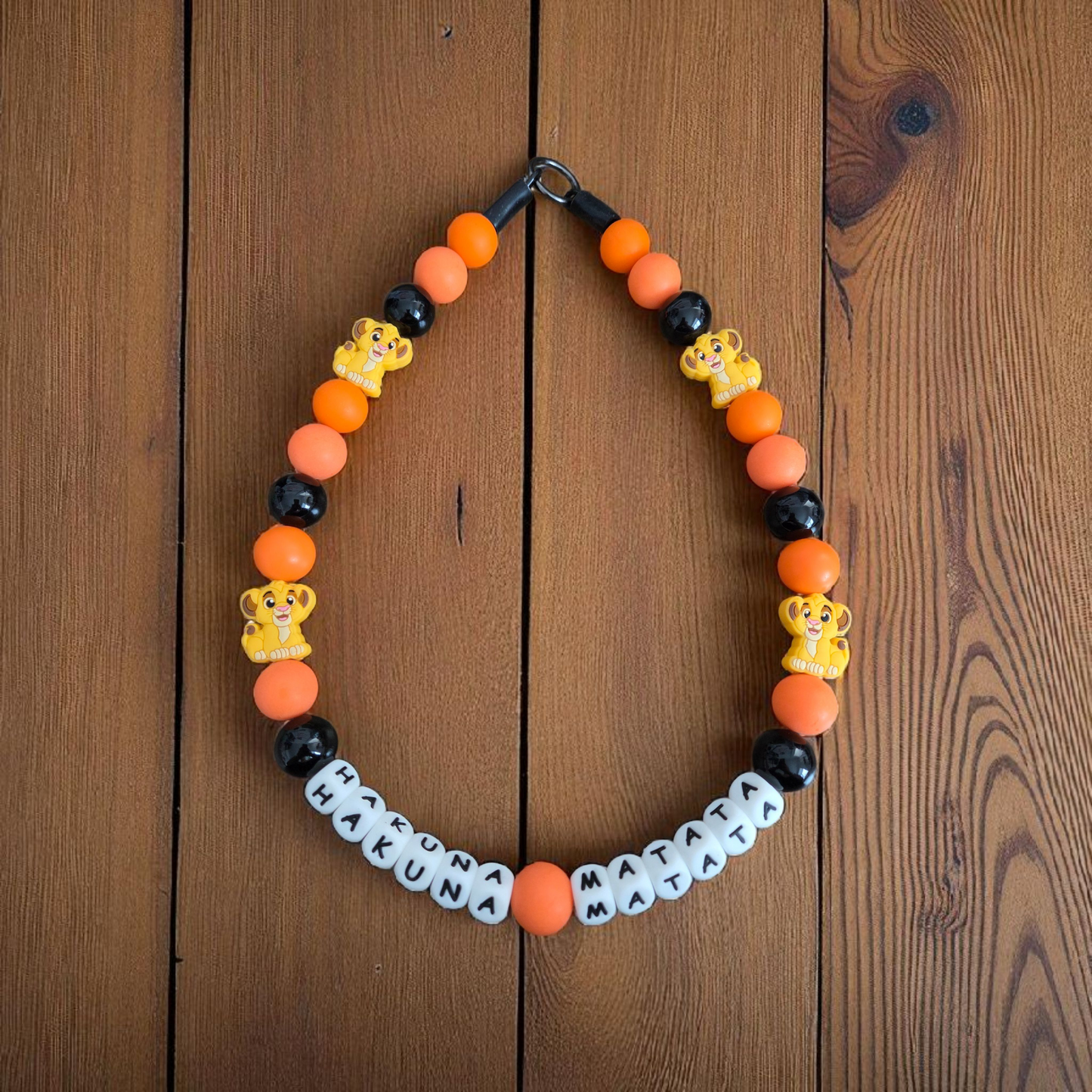 Simba (Pablo's Version) Beaded Dog Collar โ Handmade Pet Necklace โ Cute Custom Collar for Small to Large Dogs