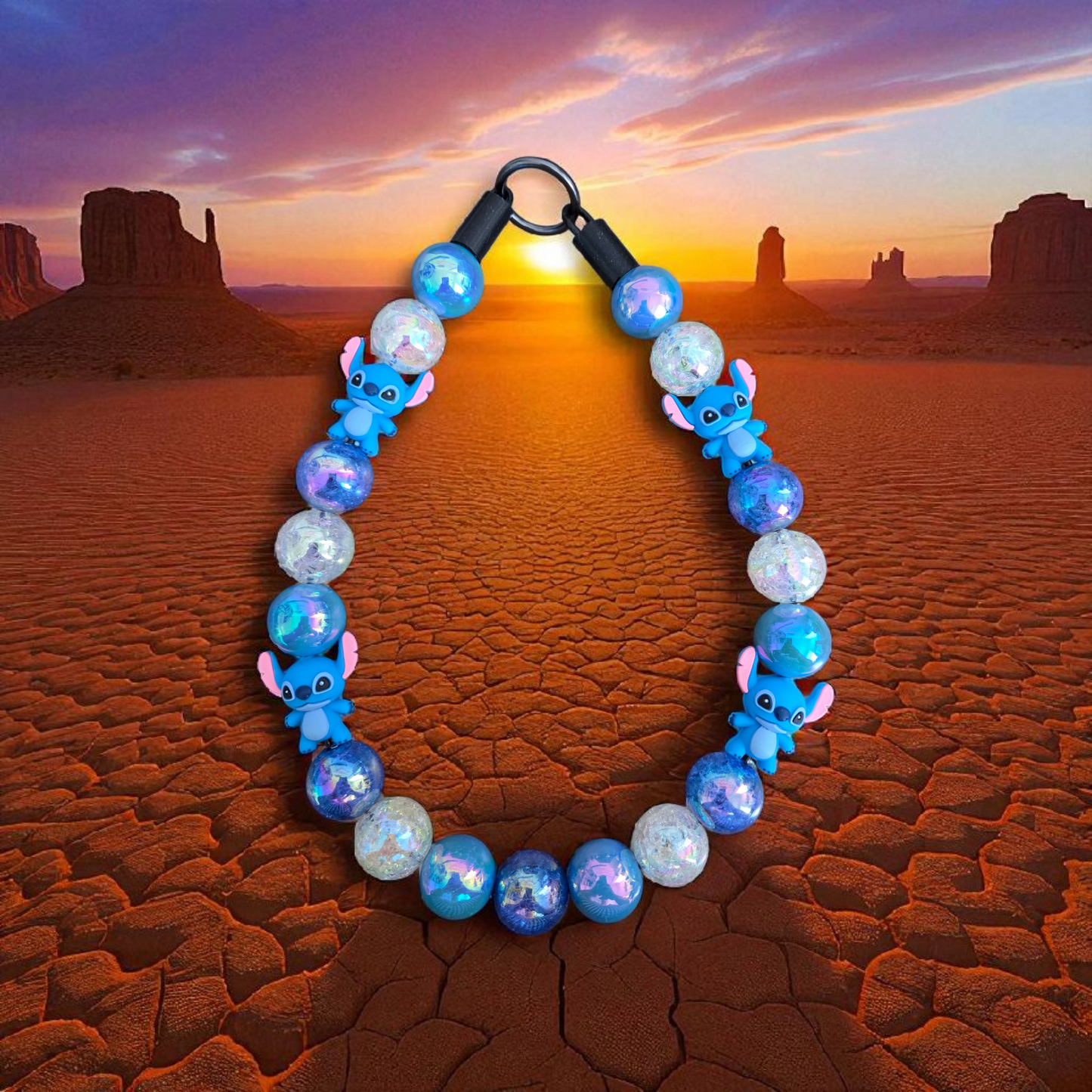 Stitch Beaded Dog Collar β Handmade Pet Necklace β Cute Custom Collar for All Size Dogs