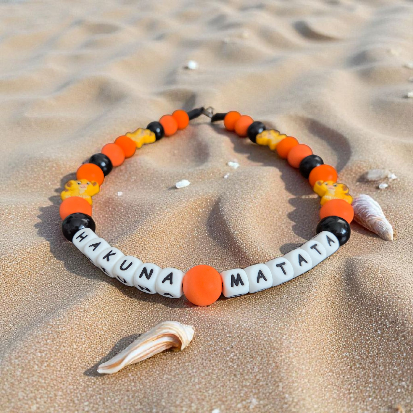 Simba (Pablo's Version) Beaded Dog Collar โ Handmade Pet Necklace โ Cute Custom Collar for Small to Large Dogs