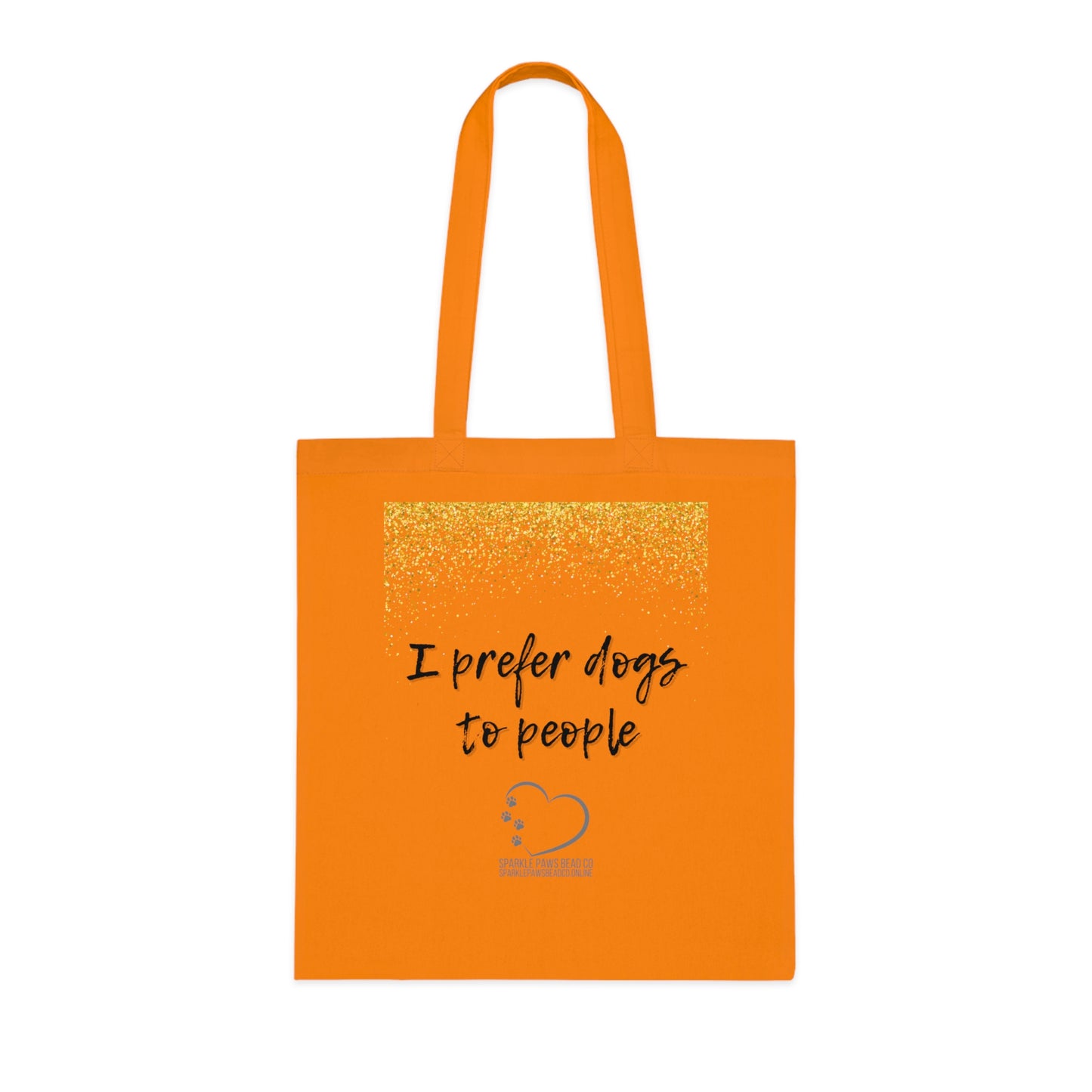 I Prefer Dogs to People Tote Bag – 100% Cotton Reusable Shopper | Funny Dog Lover Gift by Sparkle Paws Bead Co