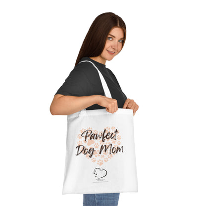 Pawfect Dog Mom Tote Bag – 100% Cotton Reusable Shopper | Dog Lover Gift by Sparkle Paws Bead Co