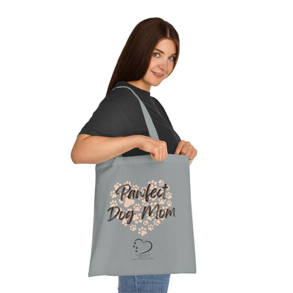 Pawfect Dog Mom Tote Bag – 100% Cotton Reusable Shopper | Dog Lover Gift by Sparkle Paws Bead Co
