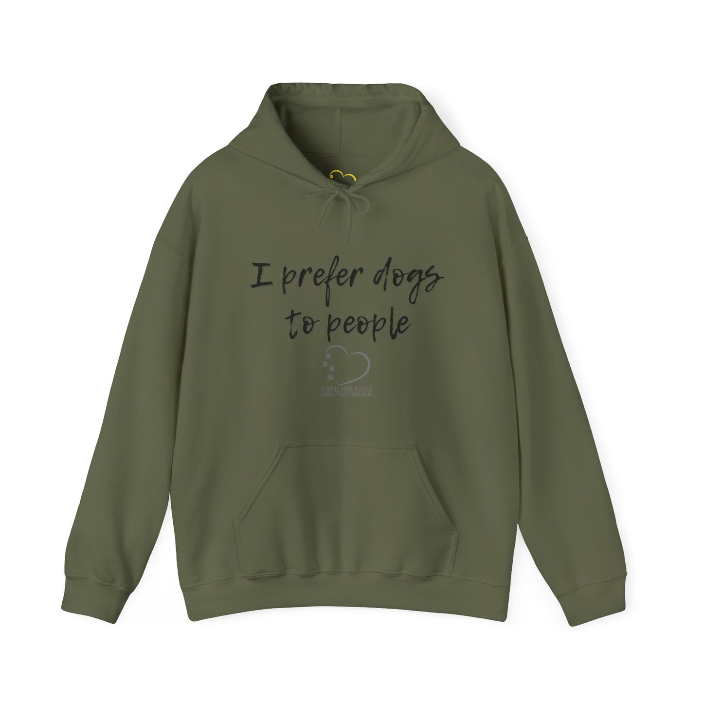 Sparkle Paws Bead Co Hoodie – I Prefer Dogs to People | Funny Dog Parent Gift