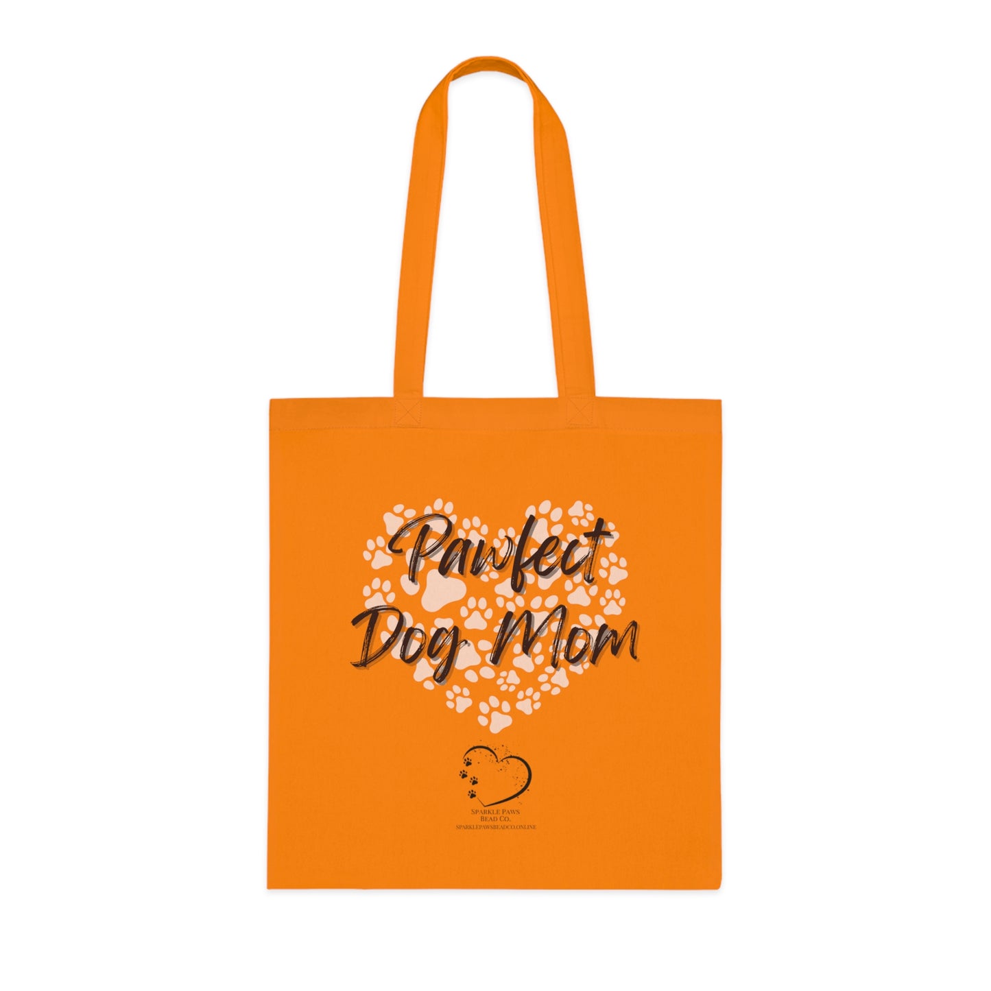 Pawfect Dog Mom Tote Bag – 100% Cotton Reusable Shopper | Dog Lover Gift by Sparkle Paws Bead Co
