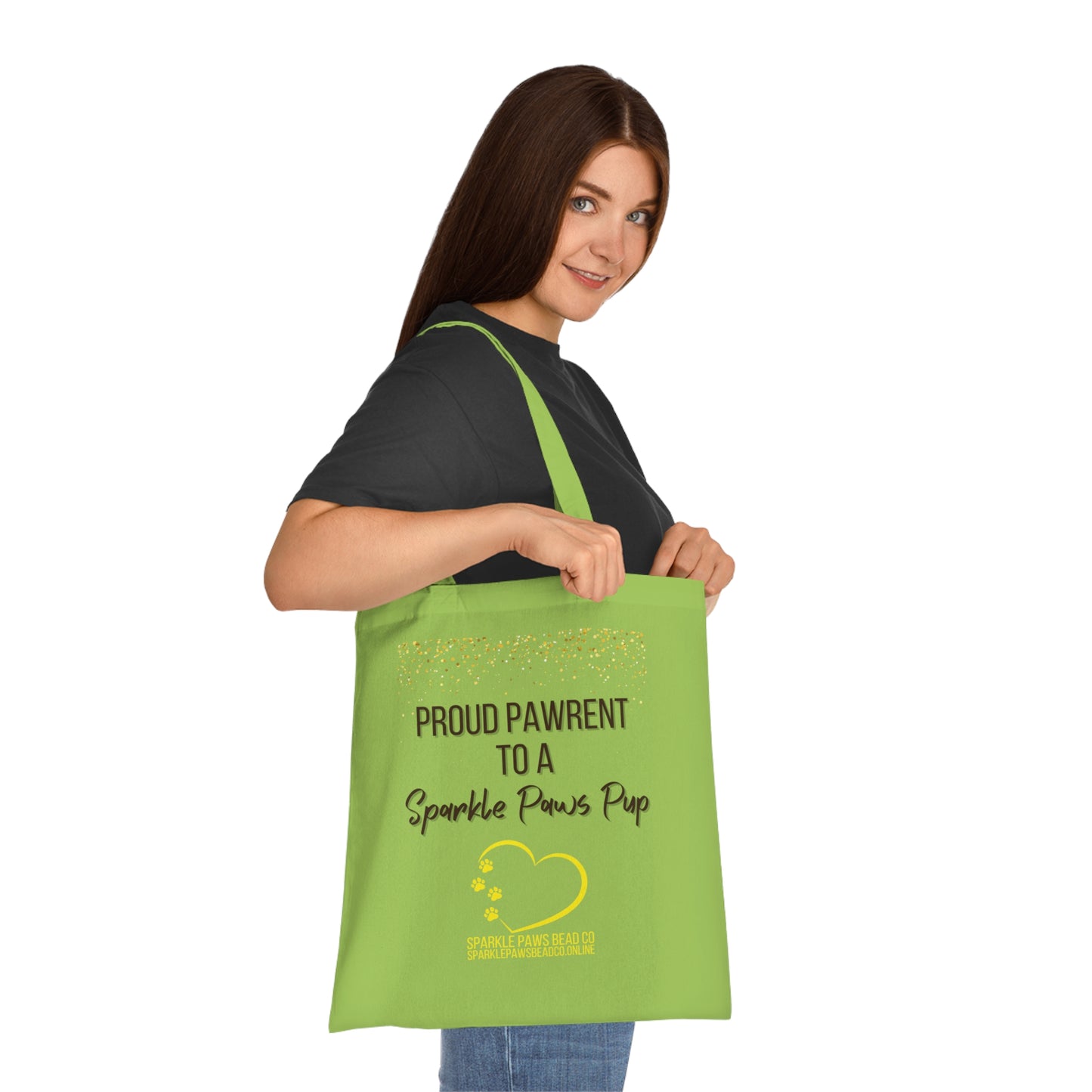 Proud Pawrent to a Sparkle Paws Pup Tote Bag – 100% Cotton Reusable Shopper | Dog Lover Gift