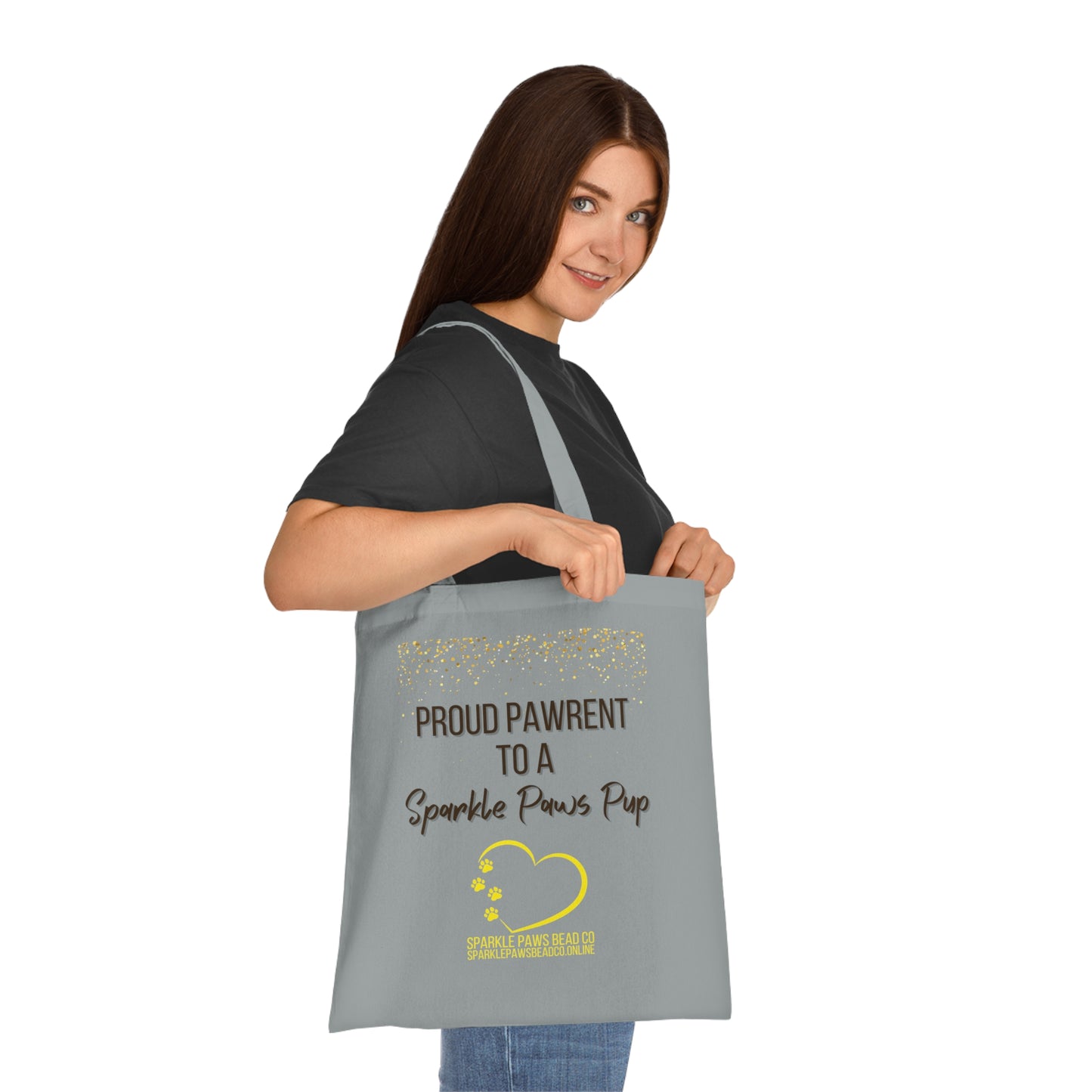 Proud Pawrent to a Sparkle Paws Pup Tote Bag – 100% Cotton Reusable Shopper | Dog Lover Gift