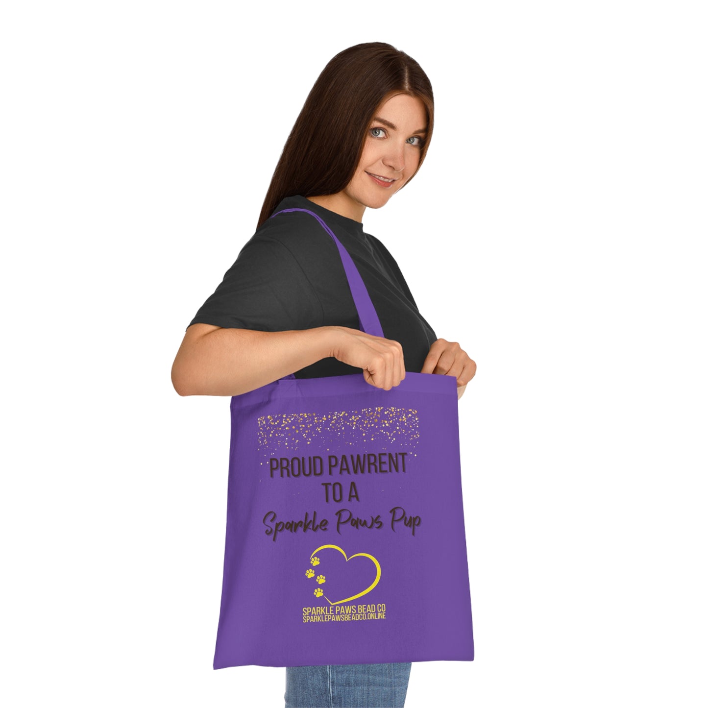 Proud Pawrent to a Sparkle Paws Pup Tote Bag – 100% Cotton Reusable Shopper | Dog Lover Gift