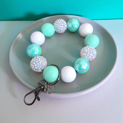 Matching Beaded Pawrent Bracelet Keychain | Sparkle Paws Bead Co