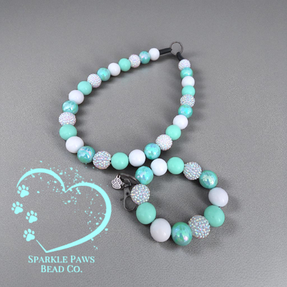 Matching Beaded Pawrent Bracelet Keychain | Sparkle Paws Bead Co