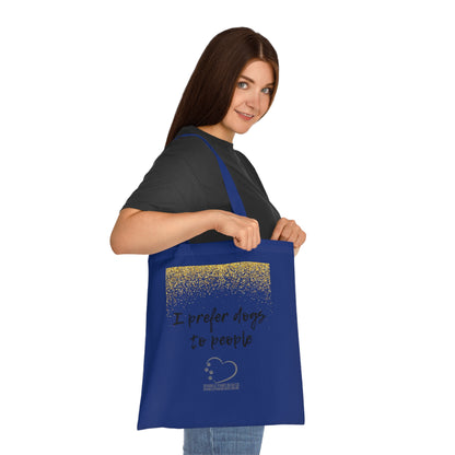I Prefer Dogs to People Tote Bag – 100% Cotton Reusable Shopper | Funny Dog Lover Gift by Sparkle Paws Bead Co