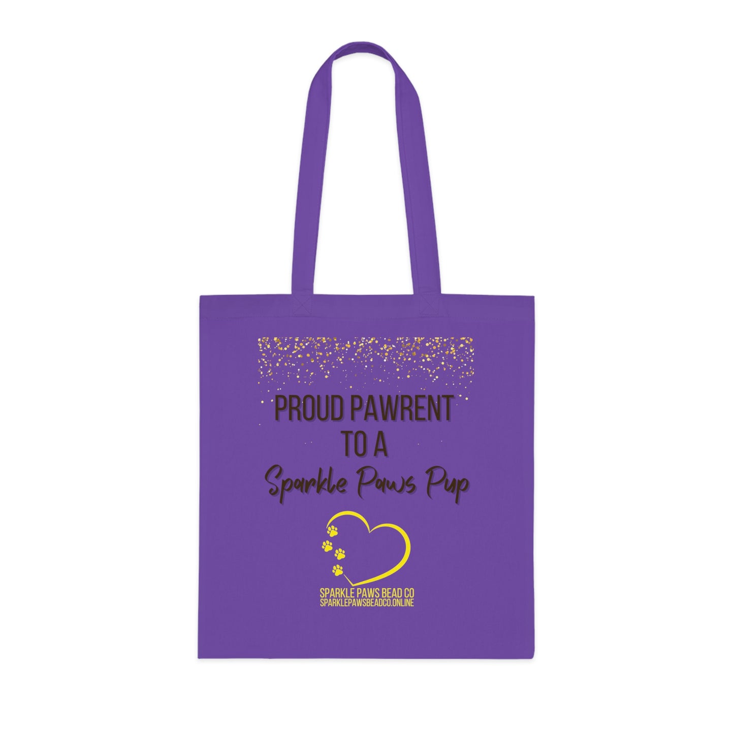 Proud Pawrent to a Sparkle Paws Pup Tote Bag – 100% Cotton Reusable Shopper | Dog Lover Gift