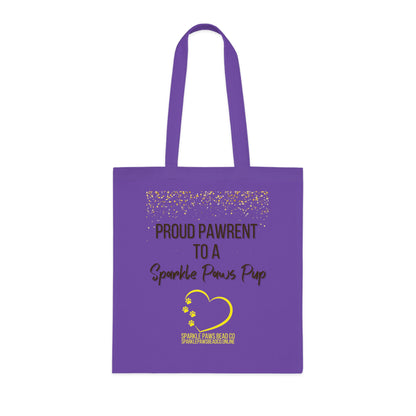 Proud Pawrent to a Sparkle Paws Pup Tote Bag – 100% Cotton Reusable Shopper | Dog Lover Gift
