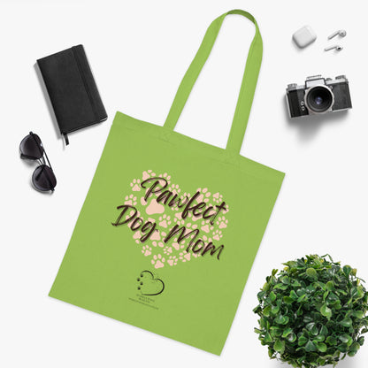 Pawfect Dog Mom Tote Bag – 100% Cotton Reusable Shopper | Dog Lover Gift by Sparkle Paws Bead Co