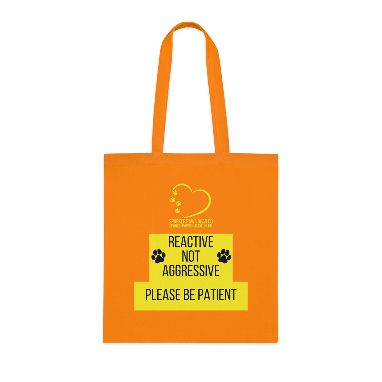 Reactive Not Aggressive Tote Bag – Dog Awareness Shopper | Please Be Patient Training Tote
