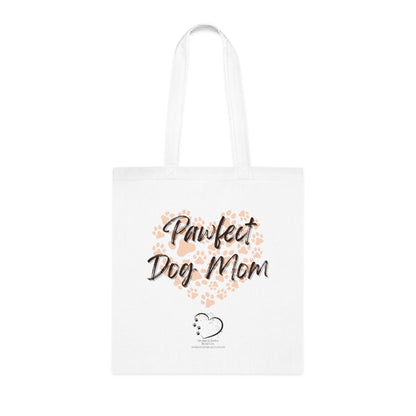 Pawfect Dog Mom Tote Bag – 100% Cotton Reusable Shopper | Dog Lover Gift by Sparkle Paws Bead Co