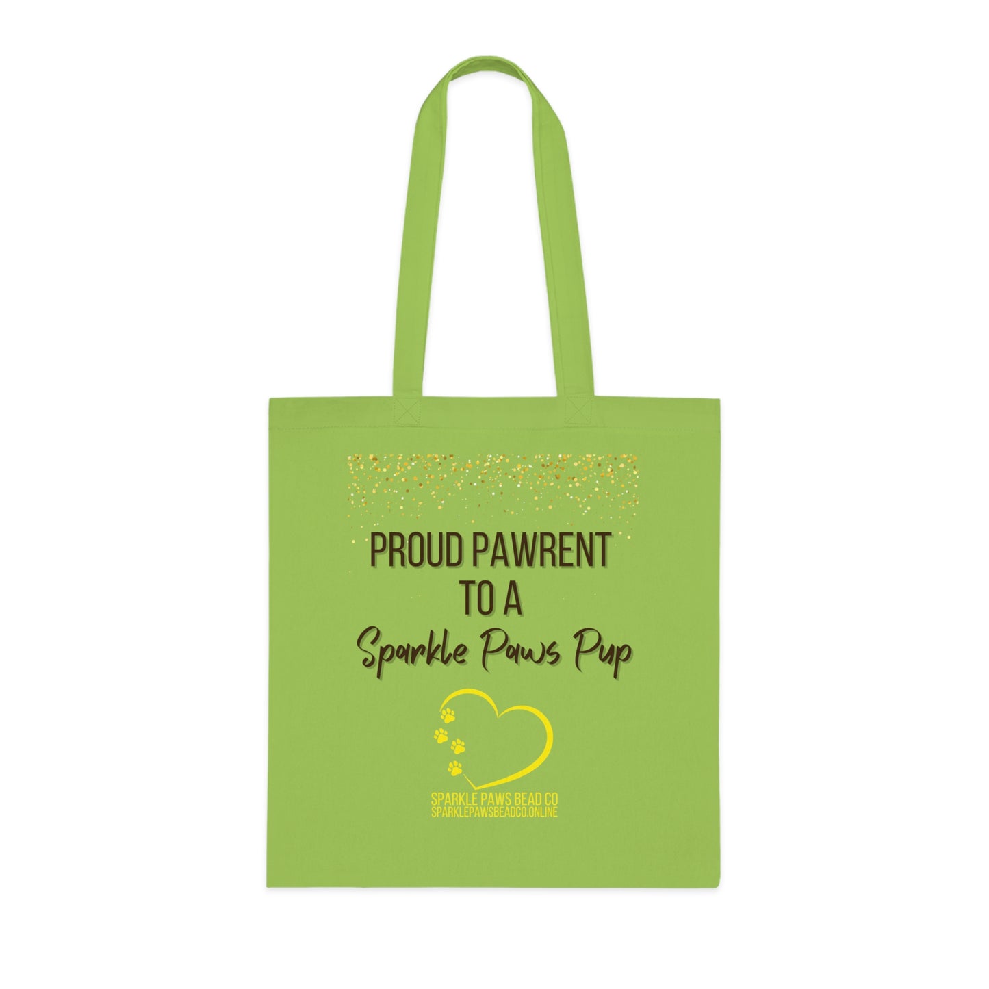 Proud Pawrent to a Sparkle Paws Pup Tote Bag – 100% Cotton Reusable Shopper | Dog Lover Gift