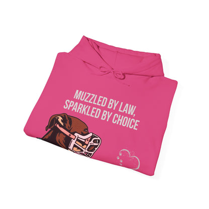 Muzzled by Law, Sparkled by Choice Unisex Hoodie for Dog Lovers, Dog Sweatshirt, Pet Owner Gift, Dog Training Apparel, Animal [...]