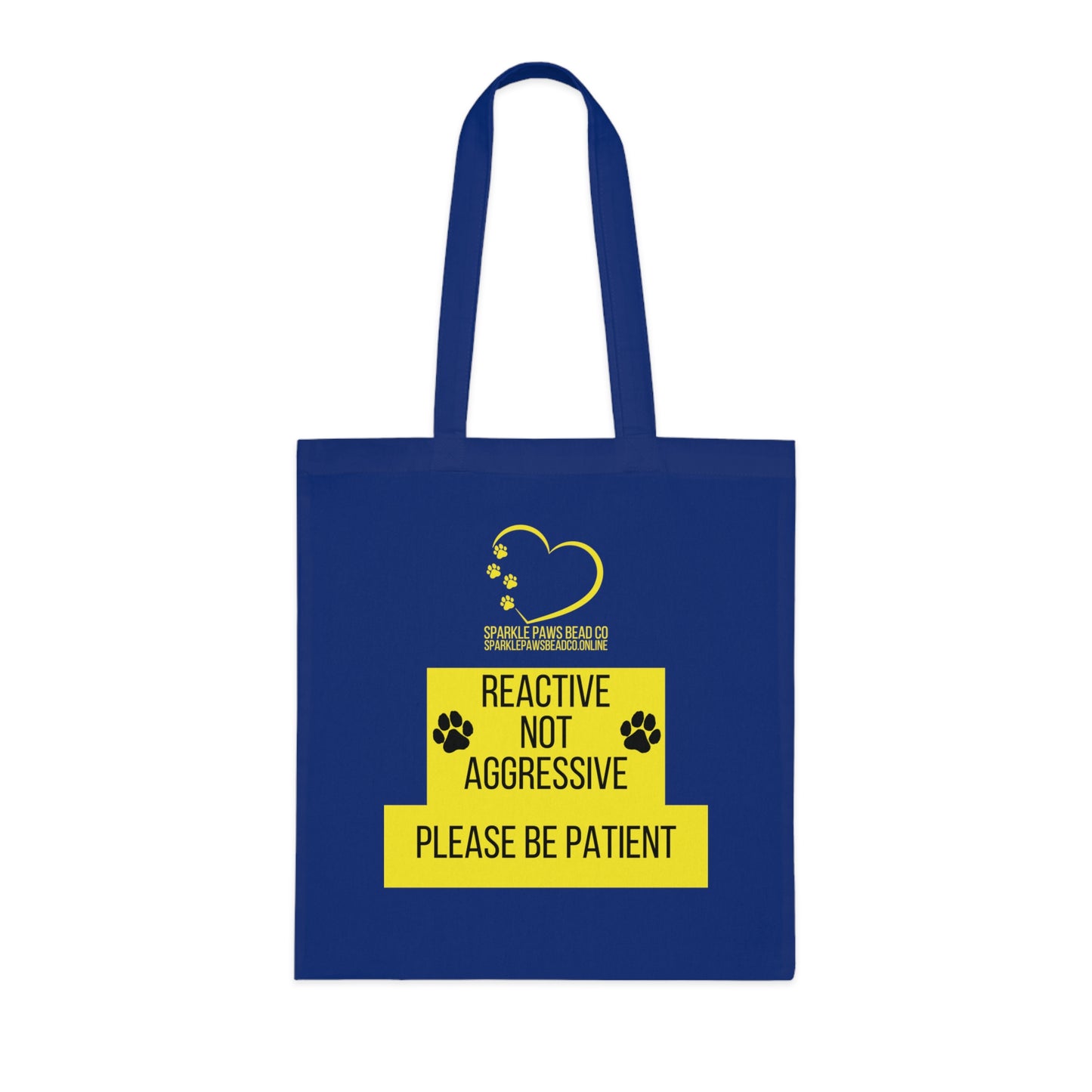 Reactive Not Aggressive Tote Bag – Dog Awareness Shopper | Please Be Patient Training Tote