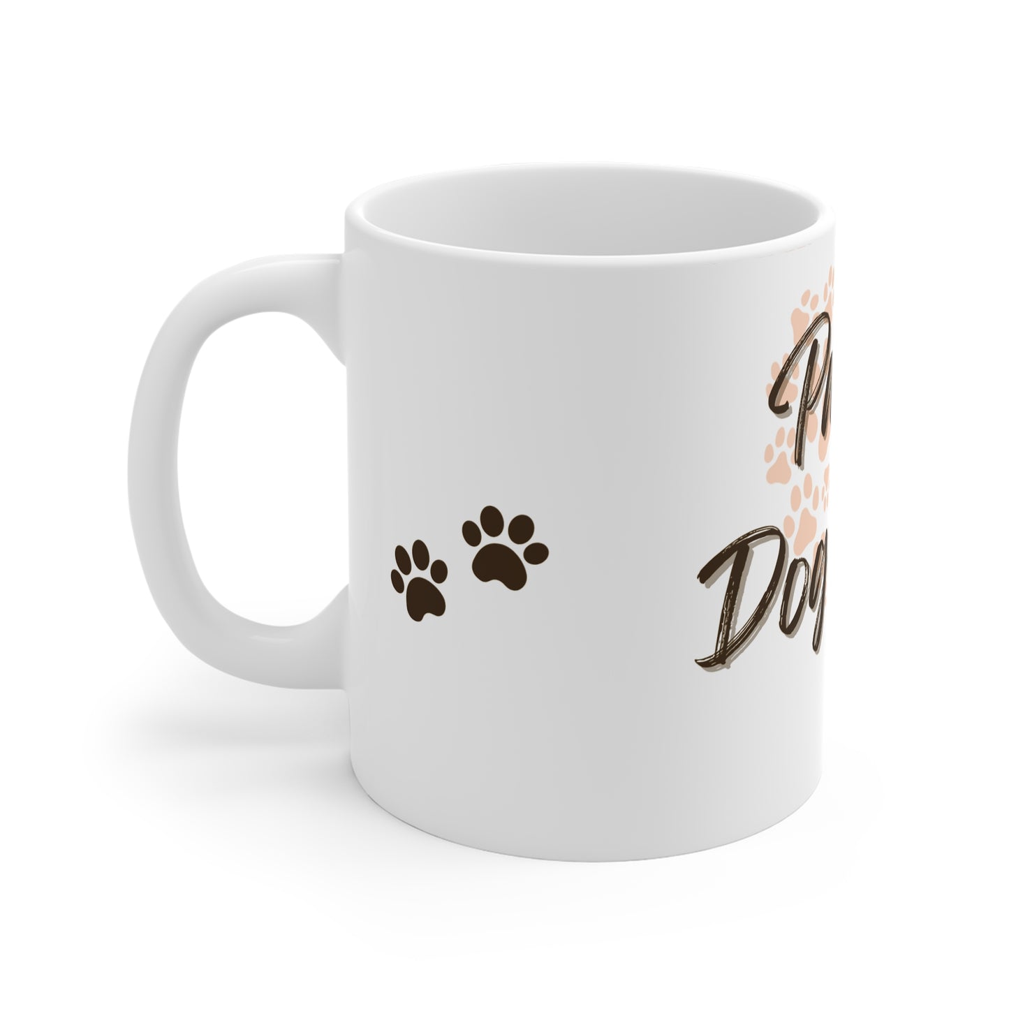 Pawfect Dog Mom Mug – 11oz White Ceramic Coffee Cup | Dog Lover Gift by Sparkle Paws Bead Co