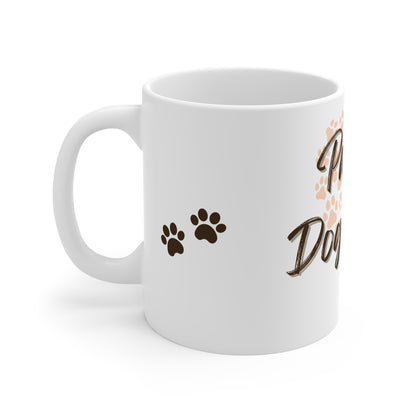 Pawfect Dog Mom Mug – 11oz White Ceramic Coffee Cup | Dog Lover Gift by Sparkle Paws Bead Co