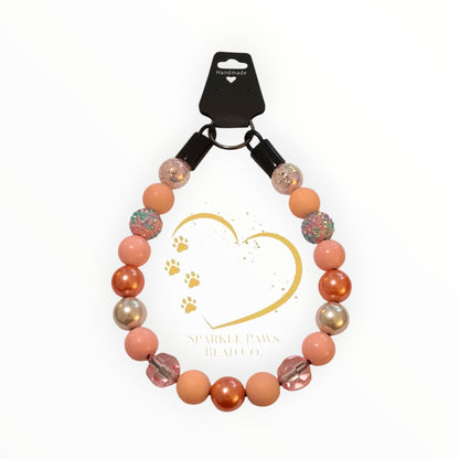 Peachy Keen Beaded Collar, Dog Fashion, Beaded Dog Collar, Cute Accessories for Dogs, Spoilt Pet Gift, Fun Gift for Pet Lovers, Dog Collars