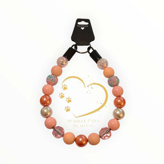 Peachy Keen Beaded Collar, Dog Fashion, Beaded Dog Collar, Cute Accessories for Dogs, Spoilt Pet Gift, Fun Gift for Pet Lovers, Dog Collars