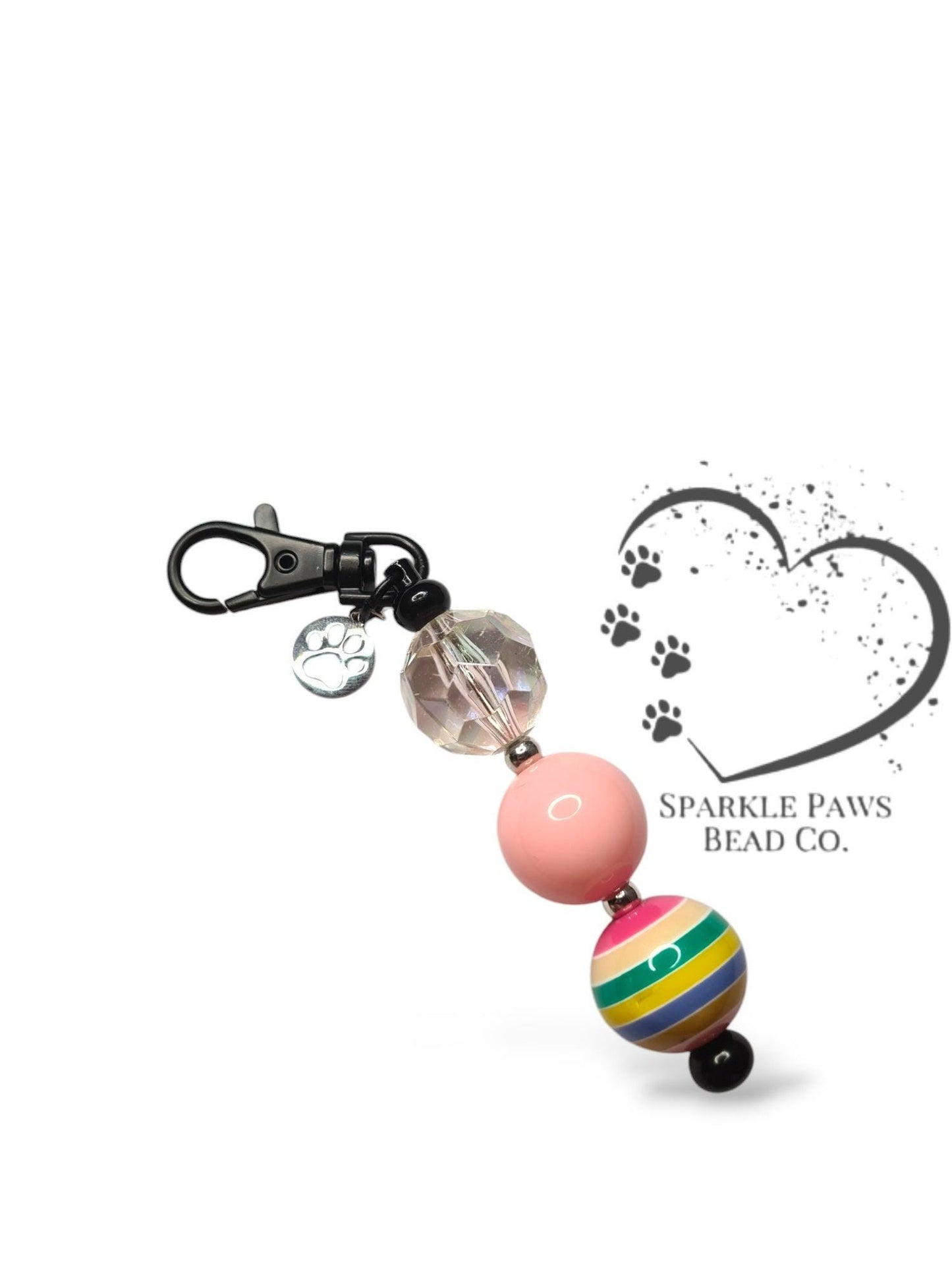 Matching Beaded Keyring, Dog Pawrent Gift, Keyring and Collar Matching Set, Custom Keychain, Gift for Dog Lover, Gift for Dog and Owner