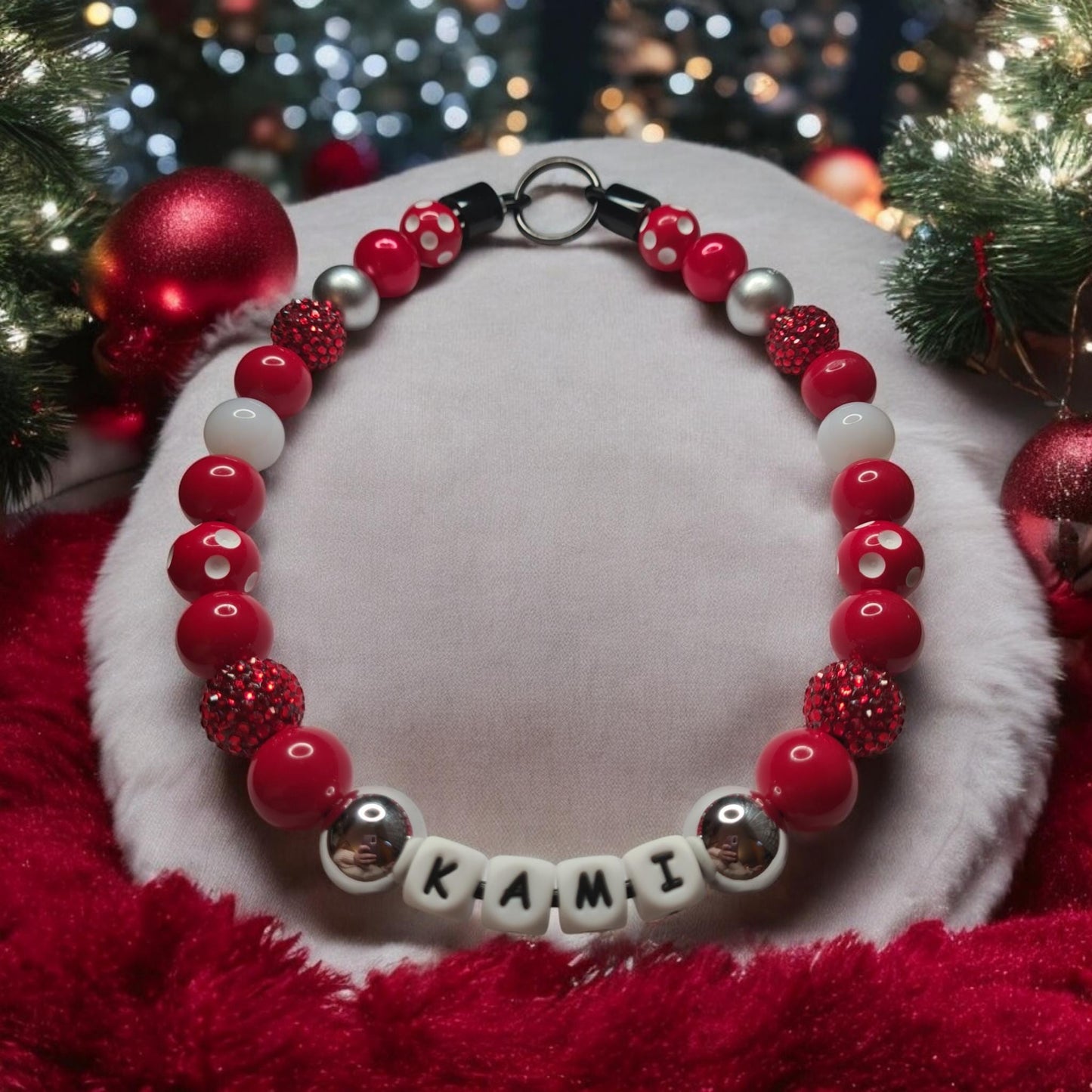 Kode Red Kami Beaded Collar, Dog Fashion, Beaded Dog Collar, Cute Accessories for Dogs, Spoilt Pet Gift, Gifts for Pets, Fun Gift for Pets