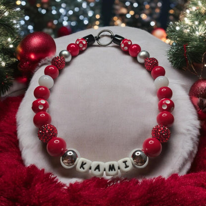 Kode Red Kami Beaded Collar, Dog Fashion, Beaded Dog Collar, Cute Accessories for Dogs, Spoilt Pet Gift, Gifts for Pets, Fun Gift for Pets