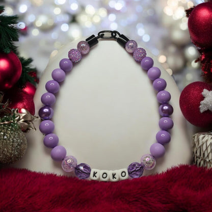 Add Your Personalisation, Dog Fashion, Beaded Dog Collar, Cute Accessories for Dogs, Spoilt Pet Gift, Gifts for Pets, Fun Gift for Pet Lover