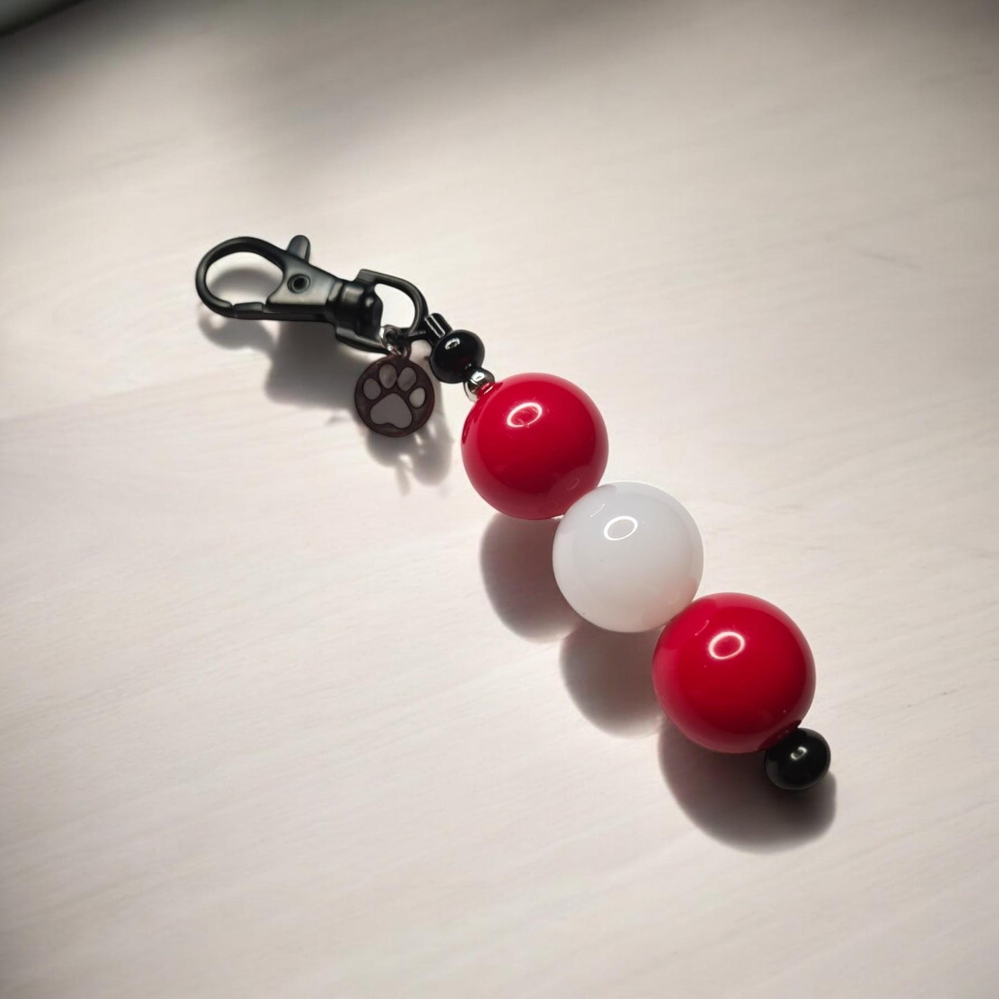 Matching Beaded Keyring, Dog Pawrent Gift, Keyring and Collar Matching Set, Custom Keychain, Gift for Dog Lover, Gift for Dog and Owner