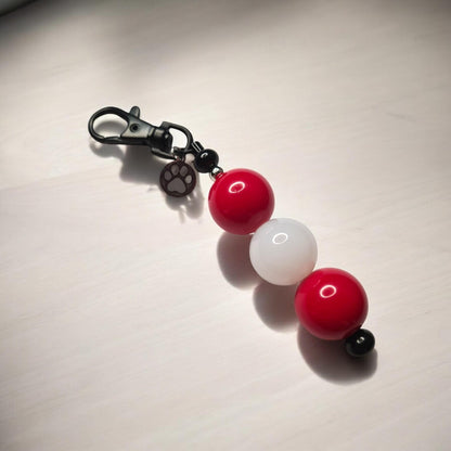 Matching Beaded Keyring, Dog Pawrent Gift, Keyring and Collar Matching Set, Custom Keychain, Gift for Dog Lover, Gift for Dog and Owner