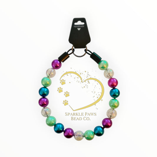 Aurora Paw'realis Beaded Collar, Dog Fashion, Beaded Dog Collar, Cute Accessories for Dogs, Spoilt Pet Gift, Fun Gift for Pet Lovers