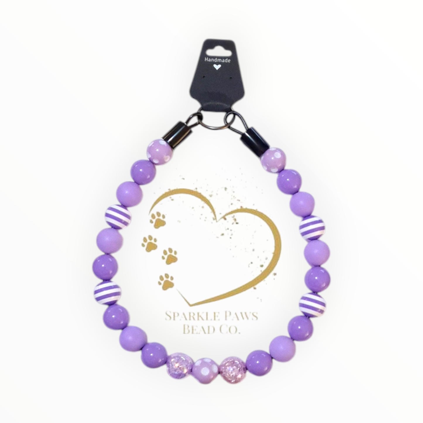 Lavender Haze Beaded Collar, Dog Fashion, Beaded Dog Collar, Cute Accessories for Dogs, Spoilt Pet Gift, Gifts for Pets, Fun Gift for Pets