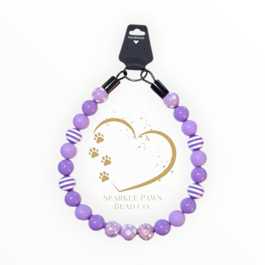 Lavender Haze Beaded Collar, Dog Fashion, Beaded Dog Collar, Cute Accessories for Dogs, Spoilt Pet Gift, Gifts for Pets, Fun Gift for Pets