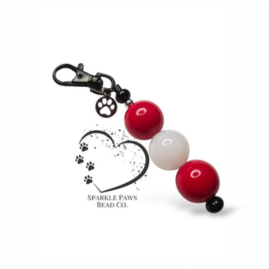 Matching Beaded Keyring, Dog Pawrent Gift, Keyring and Collar Matching Set, Custom Keychain, Gift for Dog Lover, Gift for Dog and Owner