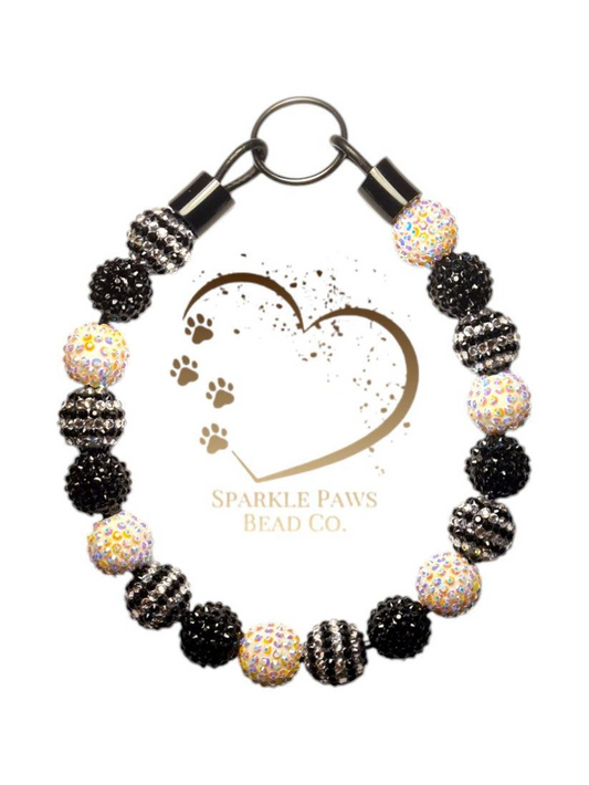 Paw'ting on the Glitz Beaded Collar, Dog Fashion, Cute Accessories for Dogs, Pet Gift, Fun Gift for Pet Lovers, Dog Collar