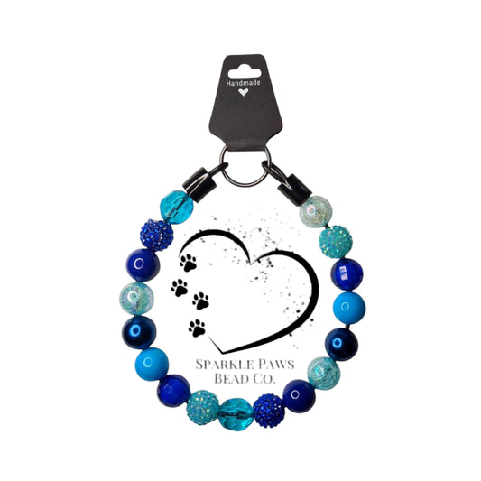 Mr Blue Sky Beaded Collar, Dog Fashion, Beaded Dog Collar, Cute Accessories for Dogs, Spoilt Pet Gift, Fun Gift for Pet Lovers
