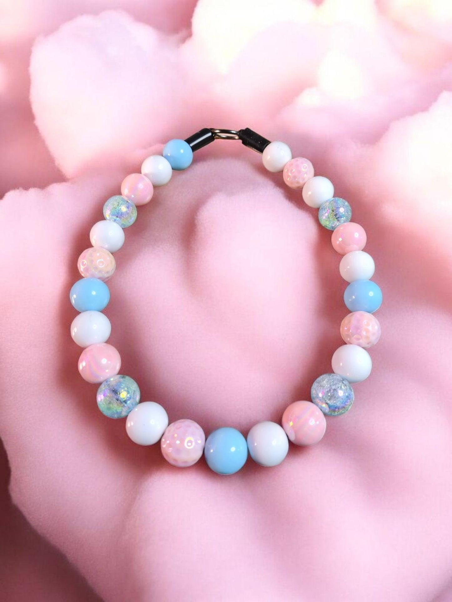 It's a Baby Beaded Collar - Gender Reveal Dog Collar – Baby Beaded Pastel Necklace – Handmade Pet Accessory for Small Dogs or Puppies