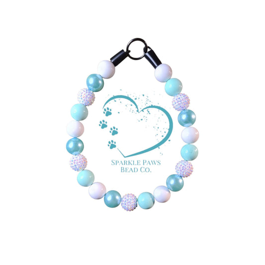 BOUGIEE Beaded Dog Collar – Handmade Pet Necklace – Sparkly Custom Collar for Small to Large Dogs