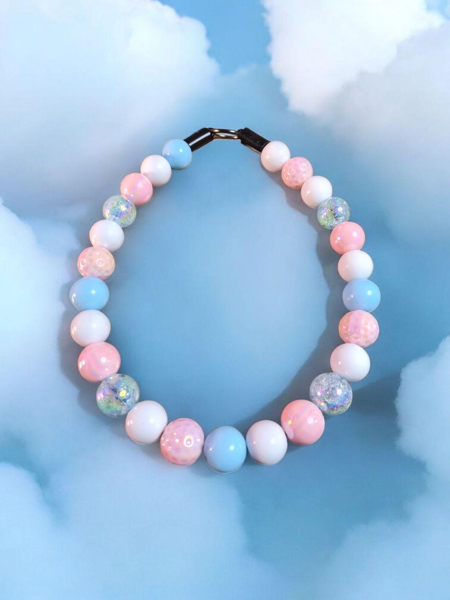 It's a Baby Beaded Collar - Gender Reveal Dog Collar – Baby Beaded Pastel Necklace – Handmade Pet Accessory for Small Dogs or Puppies