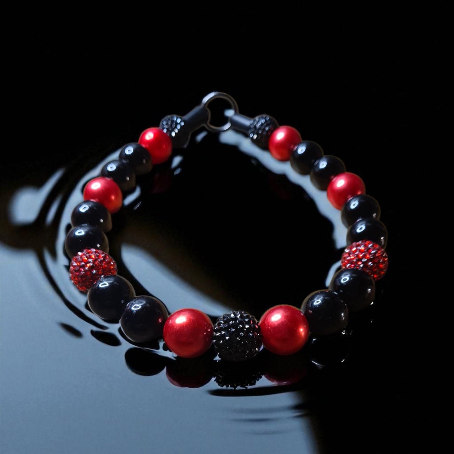 Lucifer Beaded Dog Collar – Handmade Pet Necklace – Sparkly Custom Collar for Small to Large Dogs