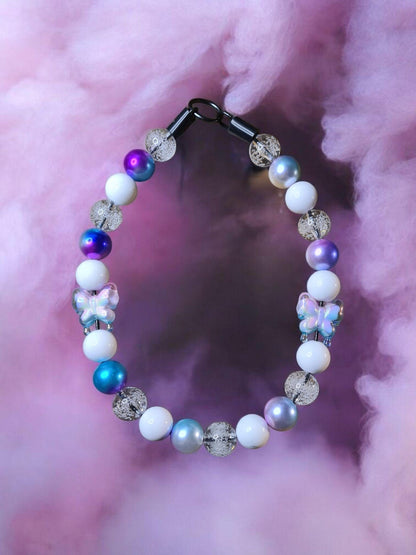Ethereal Beaded Dog Collar – Handmade Pet Necklace – Sparkly Custom Collar for Small to Large Dogs