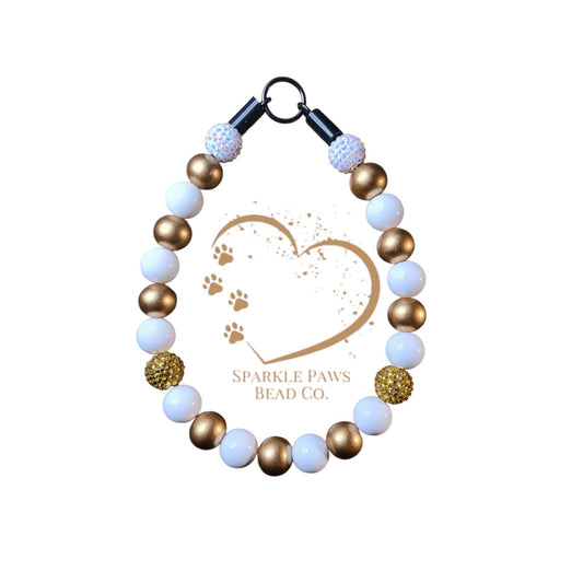 Aphrodite Beaded Dog Collar – Handmade Pet Necklace – Sparkly Custom Collar for Small to Large Dogs